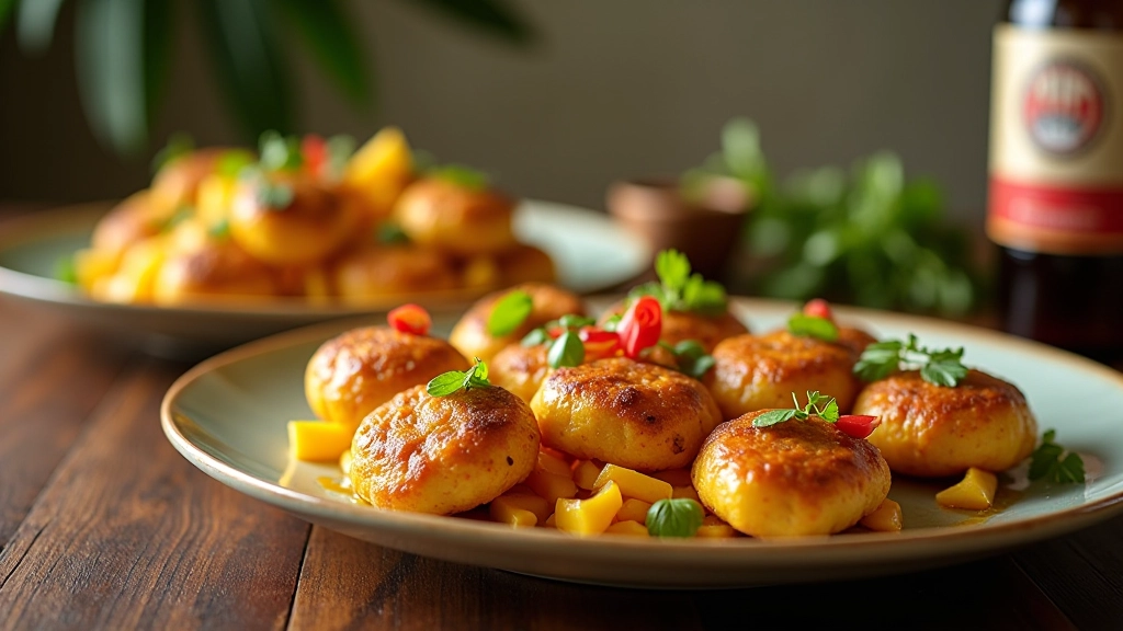 Styled food photography of Filipino cuisine with natural lighting