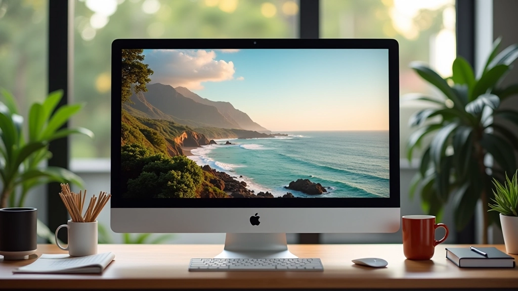 Retina display showing high-resolution photography with vibrant colors and sharp details