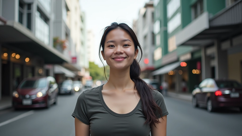 Urban Manila street scene with modern buildings and busy city life during daytime