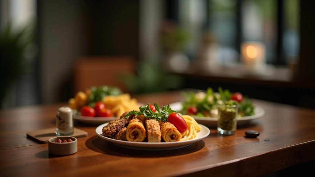 Professional studio lighting setup with softbox and reflector positioned around food styling table